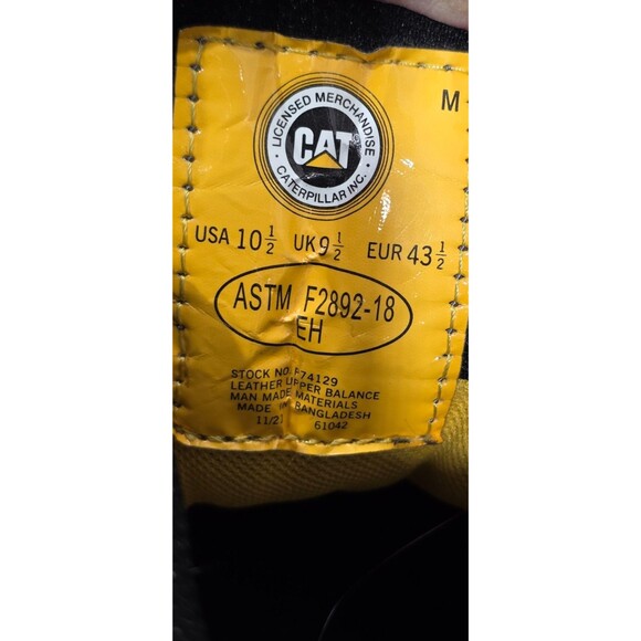 CAT Threshold Work Boots Waterproof Soft Toe Lace Up Black P74129 Men's 10.5 M - Picture 3 of 11